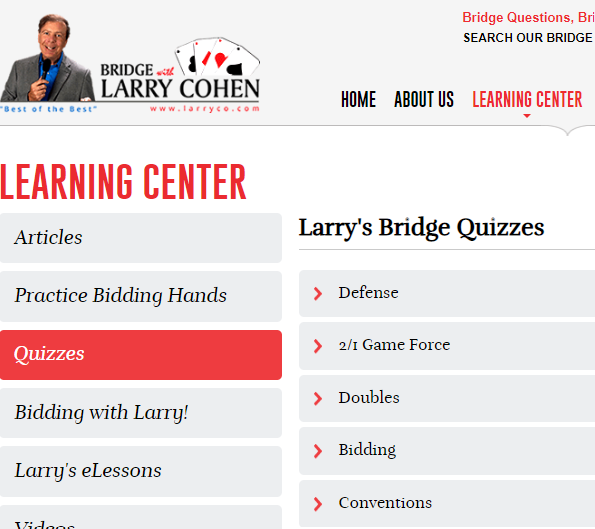 Larry Cohen's website screenshot