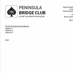Image of letterhead template